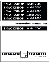 AP SNACKSHOP 7000 MANUAL